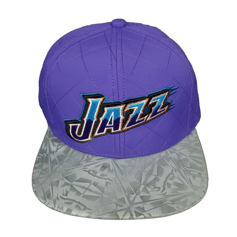 Utah Jazz Mitchell & Ness NBA Snapback Hat Cap 3D Logo Holographic Bill New